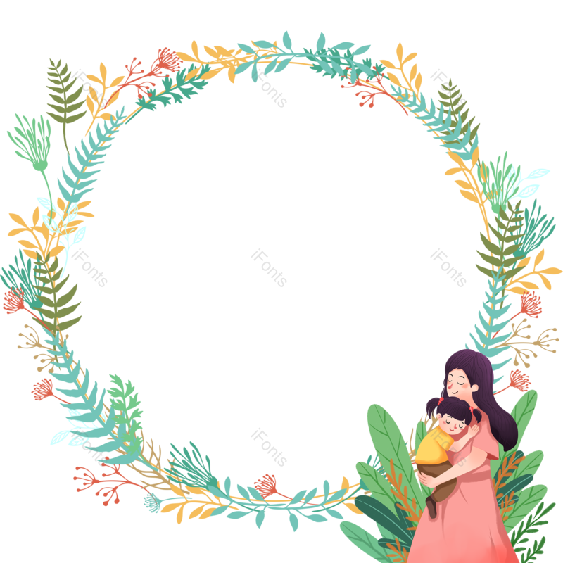边框图片,母亲节元素,唯美边框PNG,鲜花免抠素材